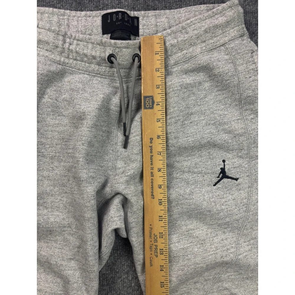 Jordan Sweatpants Mens Large Gray Jumpman Fleece Tapered Joggers 65426